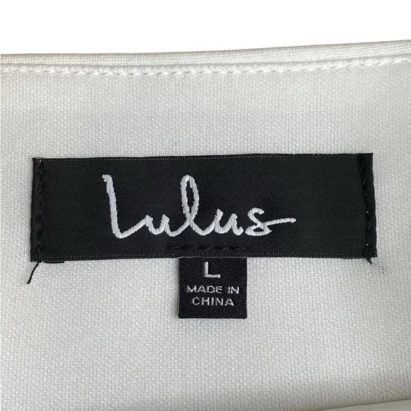 Lulus White Mini Dress Women’s Size L - Picture 11 of 15